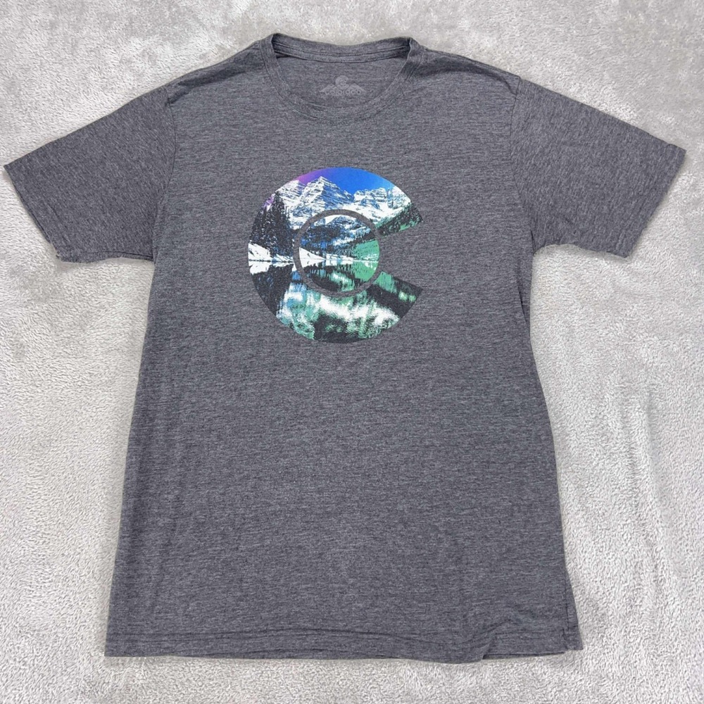 Colorado Graphic T-Shirt Mountain Lake Scene Short Sleeve‎ Tee